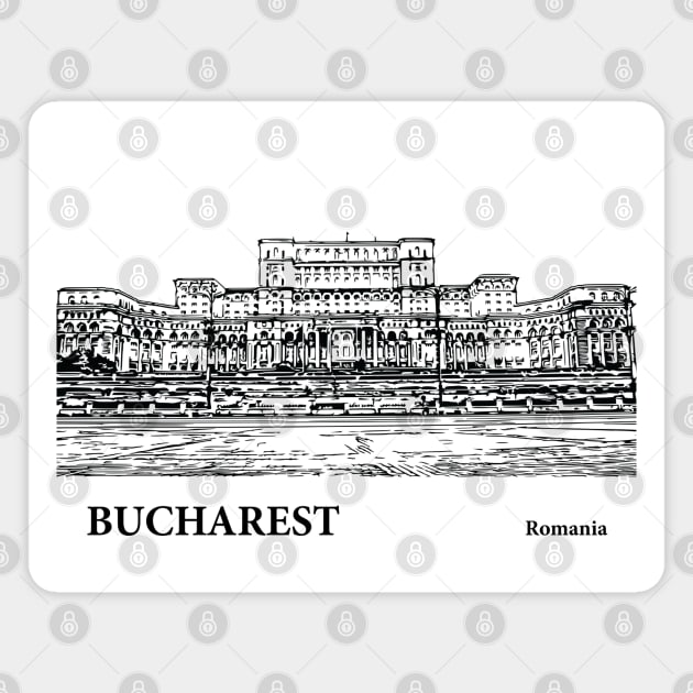 Bucharest Romania Magnet by Lakeric